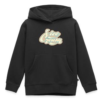 Eis Swirl - Kinder Premium Organic Hoodie - Schwarz - Vorne - AI Model Kid Male (0cm)