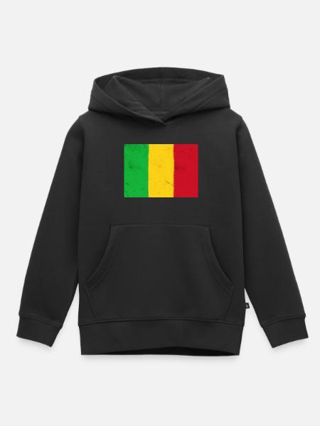 Flagge von Mali - Kinder Premium Organic Hoodie - Schwarz