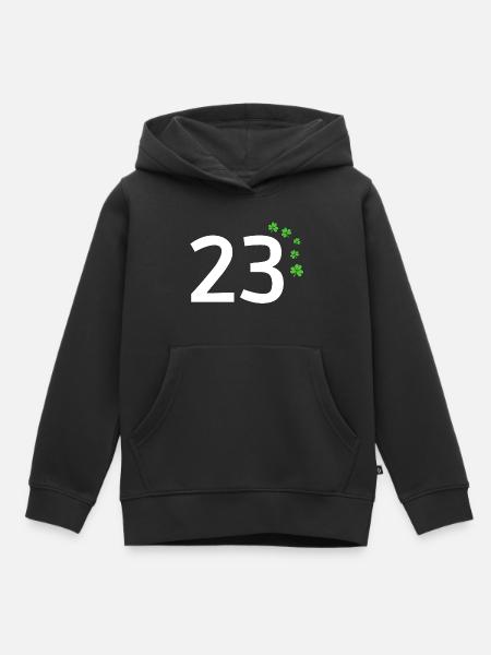 23 - Kinder Premium Organic Hoodie - Schwarz