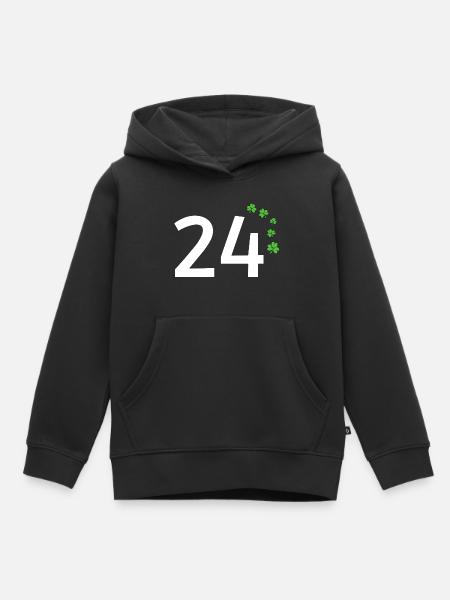 24 - Kinder Premium Organic Hoodie - Schwarz