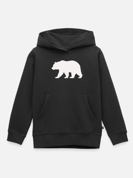 Bär Silhouette - Kinder Premium Organic Hoodie - Schwarz