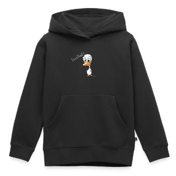 canard - Sweat Premium à capuche enfant bio - noir - Devant - AI Model Kid Male (0cm)