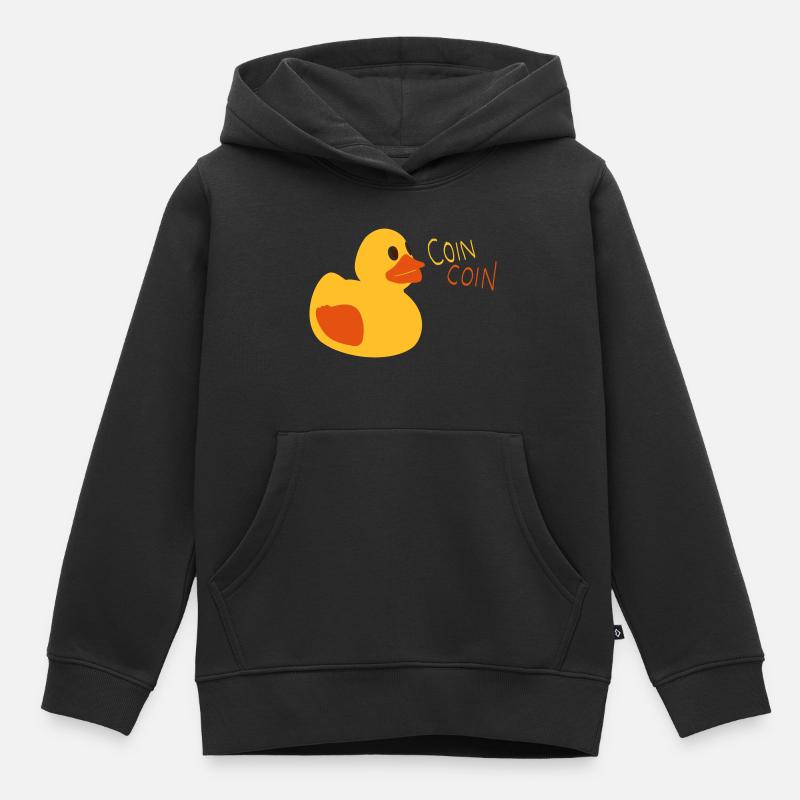 Coin coin - Sweat Premium à capuche enfant bio - noir