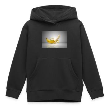 floating banana - Kids Premium Organic Hoodie - black - Front - AI Model Kid Male (0cm)