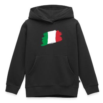 Italien Flagge - Kinder Premium Organic Hoodie - Schwarz - Vorne - AI Model Kid Male (0cm)