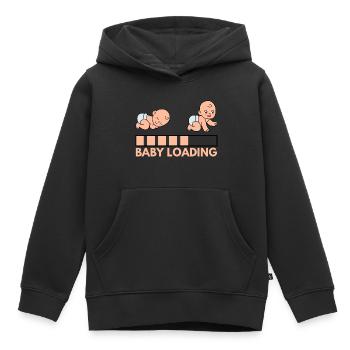 Baby Loading - Kinder Premium Organic Hoodie - Schwarz - Vorne - AI Model Kid Male (0cm)