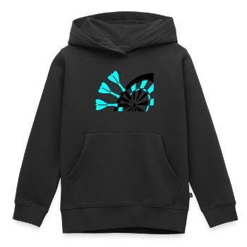 dard - Sweat Premium à capuche enfant bio - noir - Devant - AI Model Kid Male (0cm)