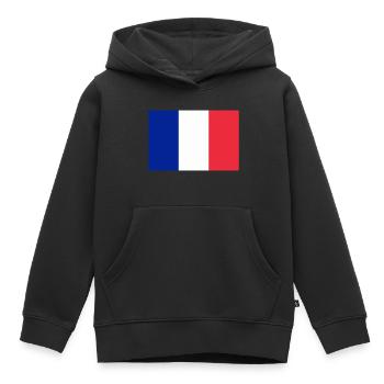 Drapeau français / French flag - Sweat Premium à capuche enfant bio - noir - Devant - AI Model Kid Male (0cm)