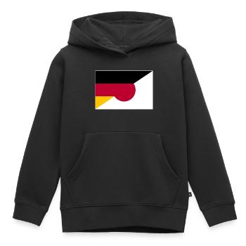 Allemagne Japon Double nationalité - Sweat Premium à capuche enfant bio - noir - Devant - AI Model Kid Male (0cm)