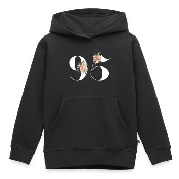 Blumen zum 95-jährigen Jubiläum (Geschenk von 95 Jahren) - Kinder Premium Organic Hoodie - Schwarz - Vorne - AI Model Kid Male (0cm)
