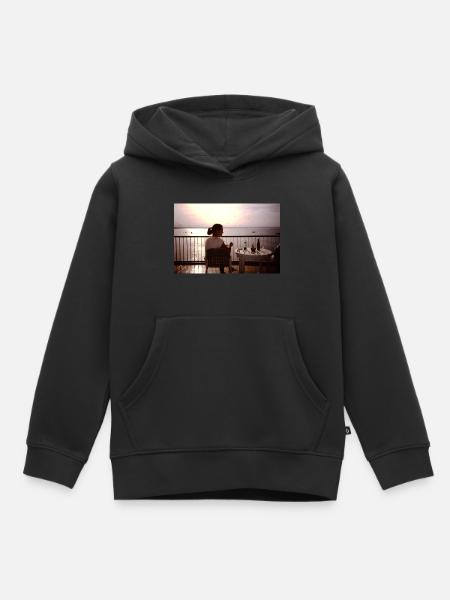 Ocean View - Kinder Premium Organic Hoodie - Schwarz