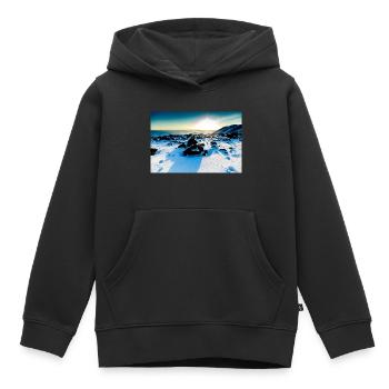 Sonnenuntergang - Kinder Premium Organic Hoodie - Schwarz - Vorne - AI Model Kid Male (0cm)