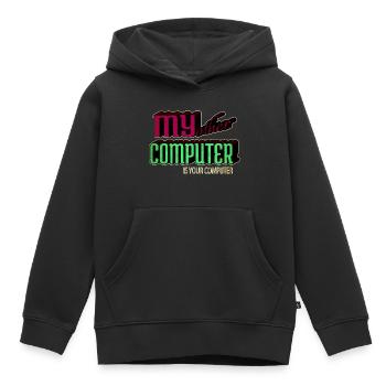 Present Hacking Coding Hacking Computer - Kids Premium Organic Hoodie - black - Front - AI Model Kid Male (0cm)