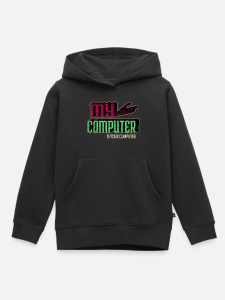 present hacking coding hacking computer - Kinder Premium Organic Hoodie - Schwarz