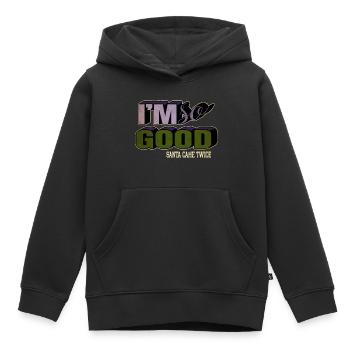 happy funny gym humor christmas present awesome - Kinder Premium Organic Hoodie - Schwarz - Vorne - AI Model Kid Male (0cm)