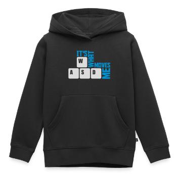 c’est ce qui m’émeut - Sweat Premium à capuche enfant bio - noir - Devant - AI Model Kid Male (0cm)
