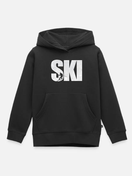SKI - Kinder Premium Organic Hoodie - Schwarz
