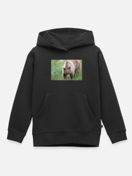 Braunbär Ursus arctos - Kinder Premium Organic Hoodie - Schwarz