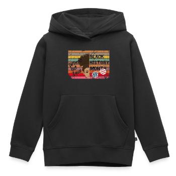 African/American Black History Month,Different but - Kinder Premium Organic Hoodie - Schwarz - Vorne - AI Model Kid Male (0cm)