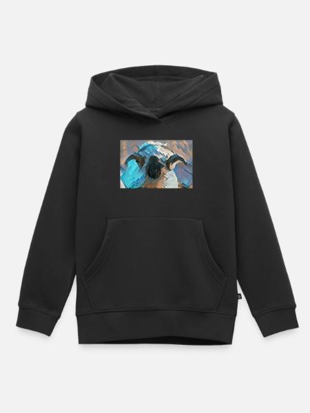 Walliser Schwarznasen Bock - Kinder Premium Organic Hoodie - Schwarz