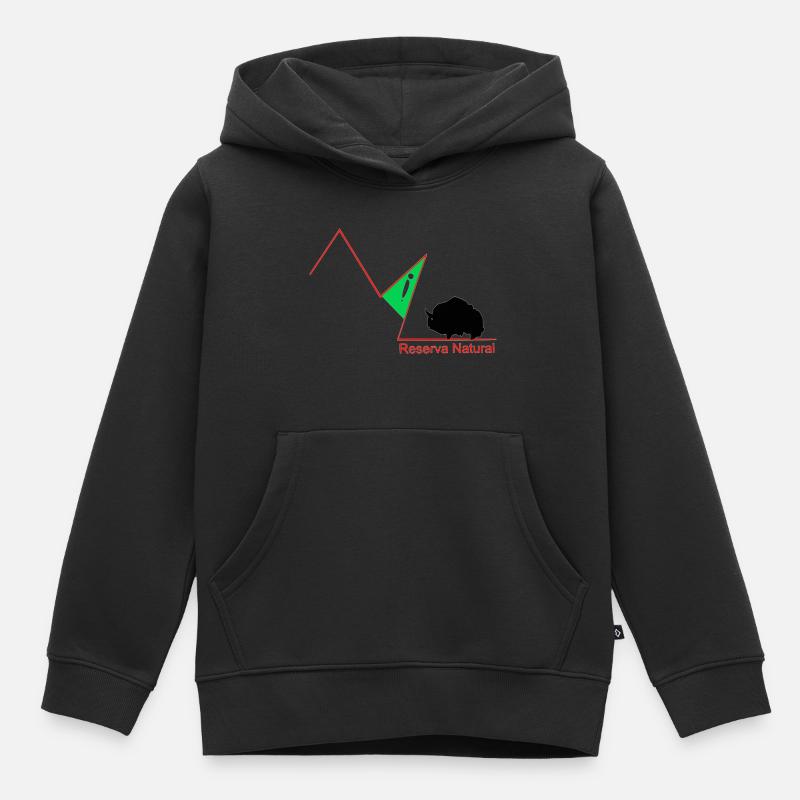 Réserve naturelle - Sweat Premium à capuche enfant bio - noir