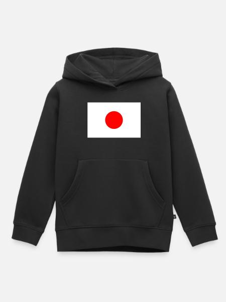 Japon soleil levant og - Sweat Premium à capuche enfant bio - noir