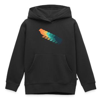 Retro chick - Kids Premium Organic Hoodie - black - Front - AI Model Kid Male (0cm)