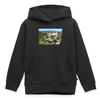 Festung Knin (Kninska tvrđava) Kroatien - Kinder Premium Organic Hoodie - Schwarz - Vorne - AI Model Kid Male (0cm)
