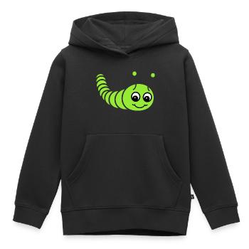 Raupen Insektenliebe Kleine Raupe - Kinder Premium Organic Hoodie - Schwarz - Vorne - AI Model Kid Male (0cm)