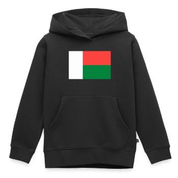 Drapeau Madagascar - Sweat Premium à capuche enfant bio - noir - Devant - AI Model Kid Male (0cm)