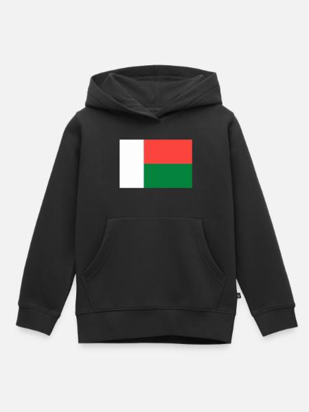 Flagge von Madagaskar - Kinder Premium Organic Hoodie - Schwarz