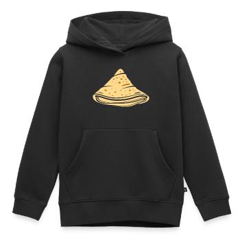 Crêpes Bretagne humour crêpe - Sweat Premium à capuche enfant bio - noir - Devant - AI Model Kid Male (0cm)