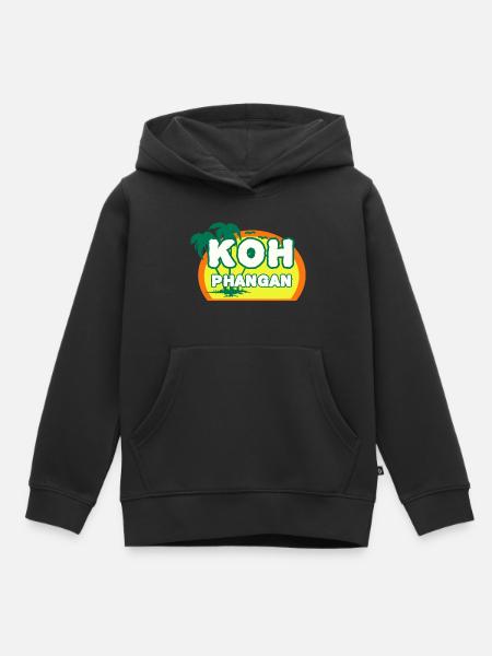 Koh Phangan - Kids Premium Organic Hoodie - black
