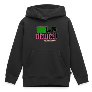 contemporary fiction funny sayings funny - Kids Premium Organic Hoodie - black - Front - AI Model Kid Male (0cm)