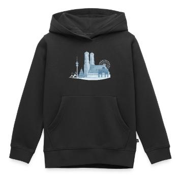 The gift for Munich and Munich lovers - Kids Premium Organic Hoodie - black - Front - AI Model Kid Male (0cm)