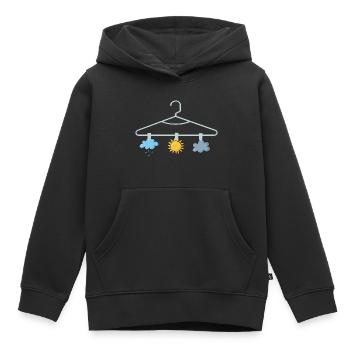 Wettervorhersage Aufhänger Weather Forecast Hanger - Kinder Premium Organic Hoodie - Schwarz - Vorne - AI Model Kid Male (0cm)