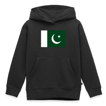Pakistan - Sweat Premium à capuche enfant bio - noir - Devant - AI Model Kid Male (0cm)