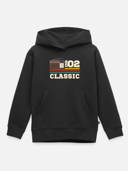 Jubiläum 2002 Retro Klassiker - Kinder Premium Organic Hoodie - Schwarz
