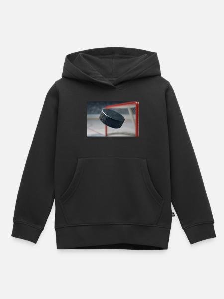 Sport - Eishockey - Kinder Premium Organic Hoodie - Schwarz