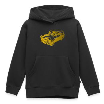  601 Kombi Trabi - Kinder Premium Organic Hoodie - Schwarz - Vorne - AI Model Kid Male (0cm)