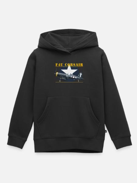 F4U Hedrick shirt design - Sweat Premium à capuche enfant bio - noir
