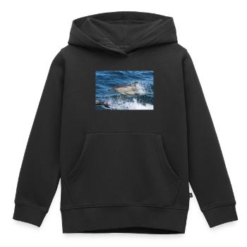 Delfin - Kinder Premium Organic Hoodie - Schwarz - Vorne - AI Model Kid Male (0cm)