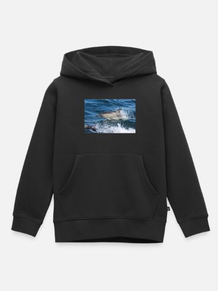 Delfin - Kinder Premium Organic Hoodie - Schwarz