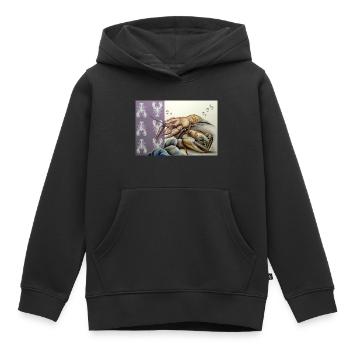 Cancer noble - Sweat Premium à capuche enfant bio - noir - Devant - AI Model Kid Male (0cm)