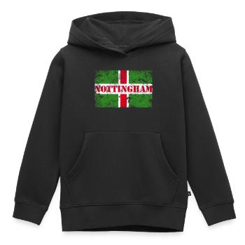 Nottingham Vintage - Kinder Premium Organic Hoodie - Schwarz - Vorne - AI Model Kid Male (0cm)