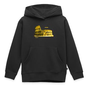 Italie Rome Italie Colisée Capitale - Sweat Premium à capuche enfant bio - noir - Devant - AI Model Kid Male (0cm)