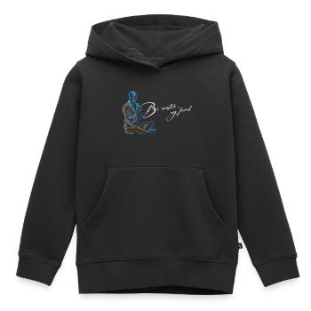 Be Water my Friend Budhismus Bruce Lee - Kids Premium Organic Hoodie - black - Front - AI Model Kid Male (0cm)