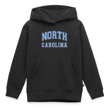 Caroline du Nord - Sweat Premium à capuche enfant bio - noir - Devant - AI Model Kid Male (0cm)