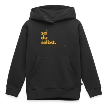 sei du selbst - Kinder Premium Organic Hoodie - Schwarz - Vorne - AI Model Kid Male (0cm)