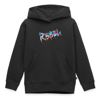 Rebel Rebels Drôle Musique Rétro Hip Hop Rocknroll - Sweat Premium à capuche enfant bio - noir - Devant - AI Model Kid Male (0cm)